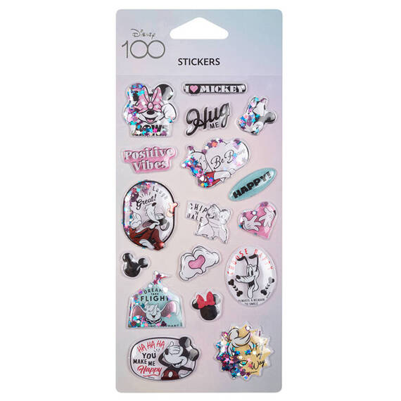 Naklejki wypukłe 17 szt. Coolpack Disney 100 Opal Collection 60602PTR